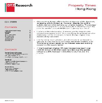 DTZ HONG KONG PROPERTY TIMES Q3 2009 ENGLISH