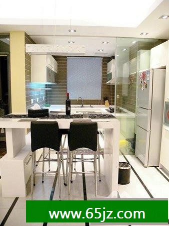现代简约黑白风格家居装修效果图片,100平米两室两厅房屋设计图